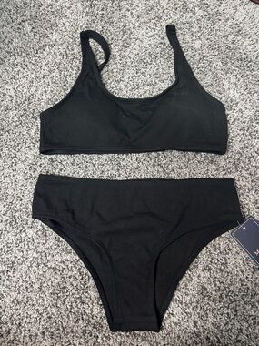 Miumiu Black Girls' Swim Bikini - Classic Coverage